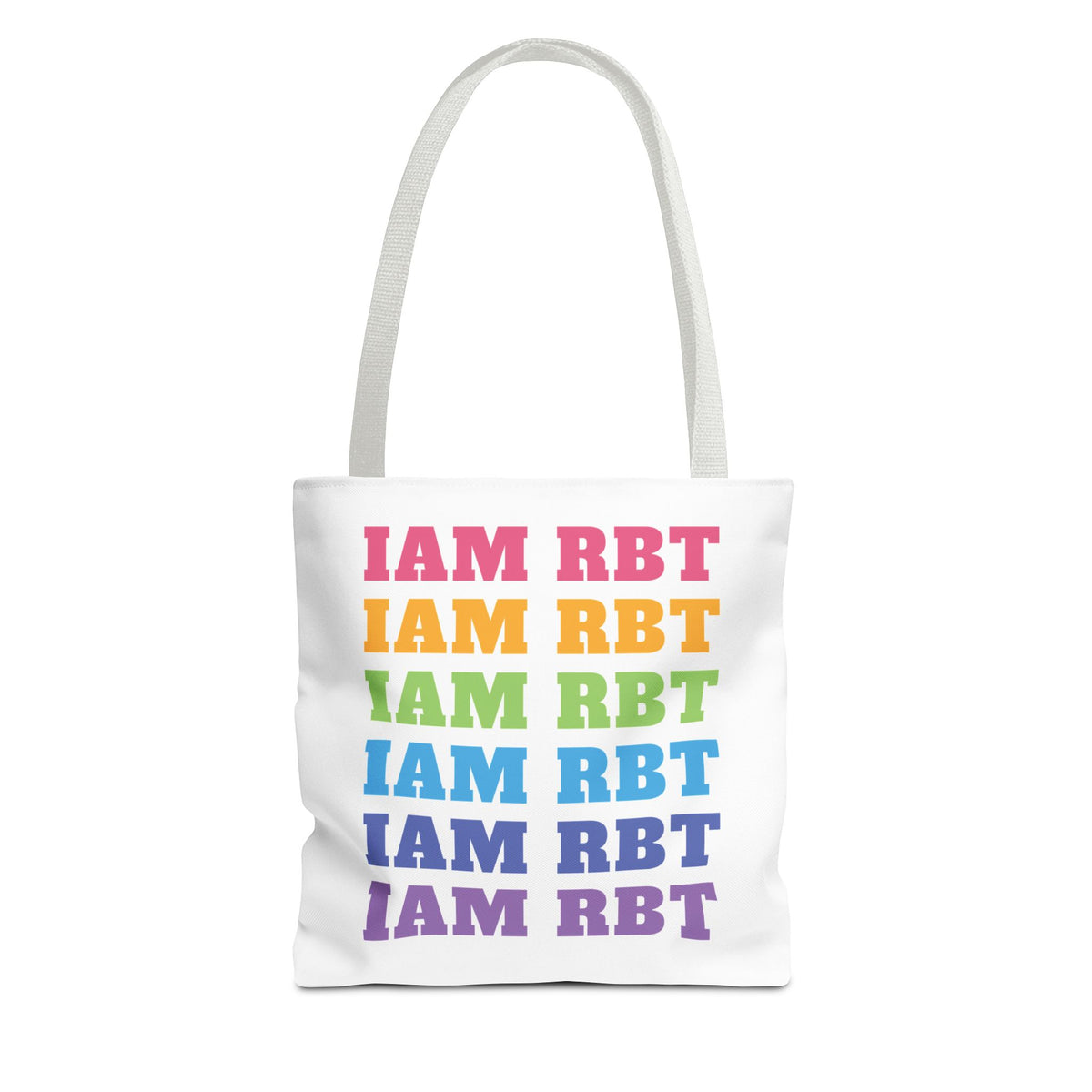 Colorful 'I AM RBT' Tote Bag - Fun & Versatile Accessory for Everyday Use