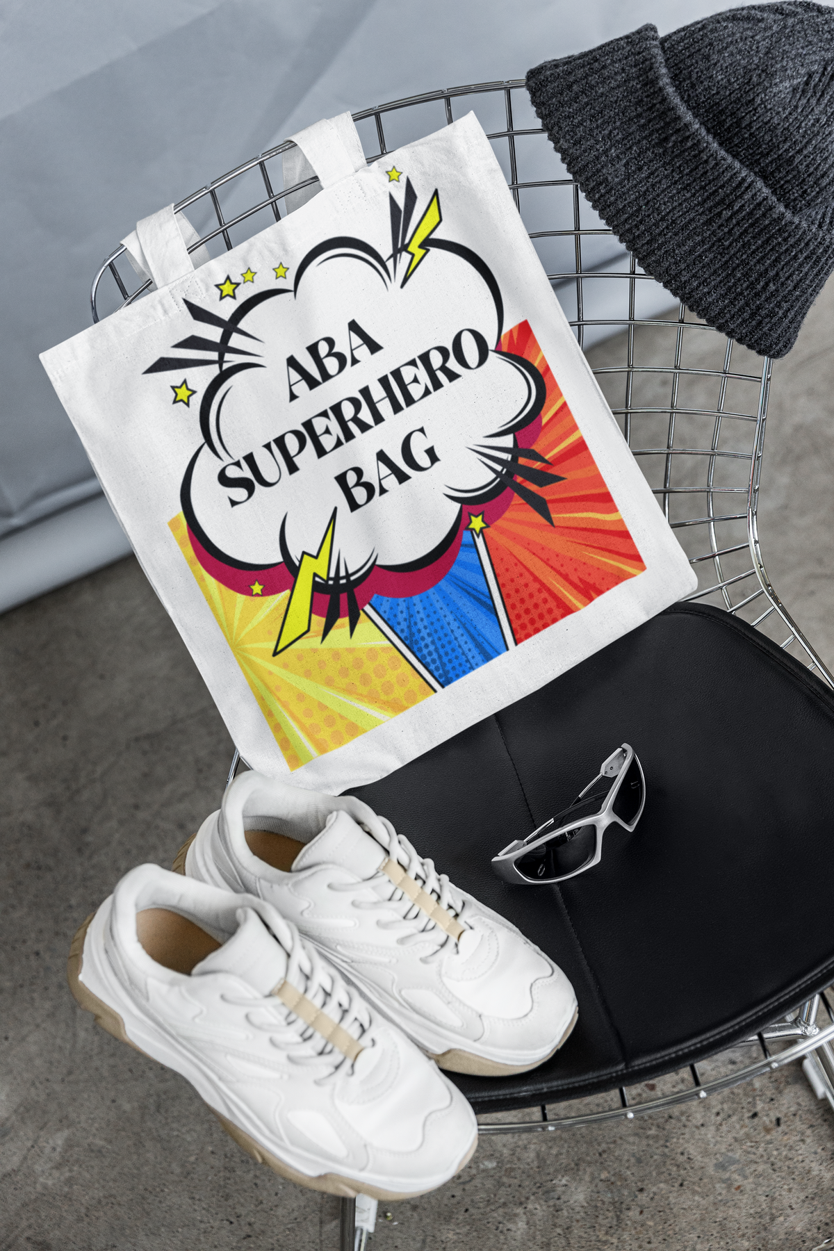 Superhero Tote Bag - Perfect Gift for ABA therapists- Print in both sides