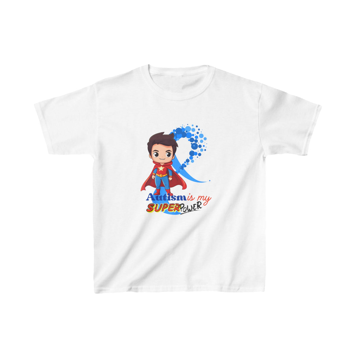 Kids Superpower Tee - 'Autism is my SUPERPOWER' - Supportive Cotton T-Shirt for Children