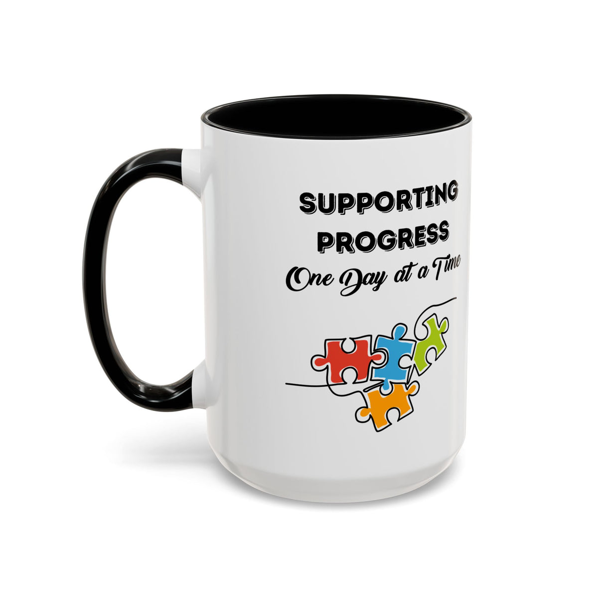 Supporting Progress One Day at a Time mug - Coffee mug for parents of children with autism- 11oz & 15oz