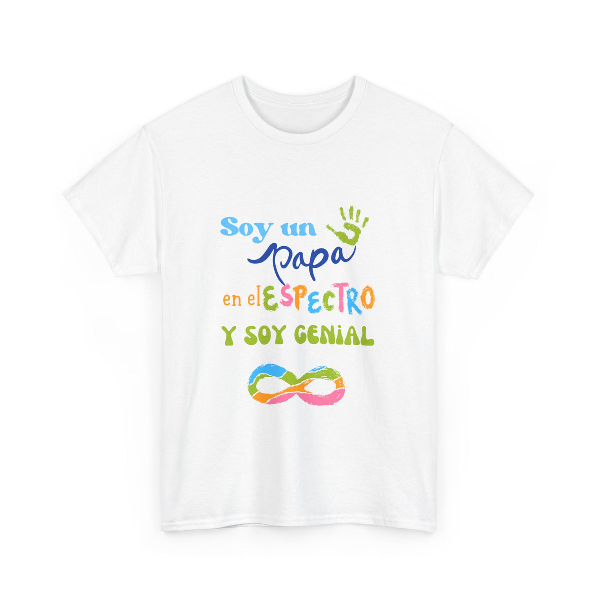 T-shirt "Soy Un Papá en el Espectro y Soy Genial-Unisex Heavy Cotton Tee (Spanish Edition)