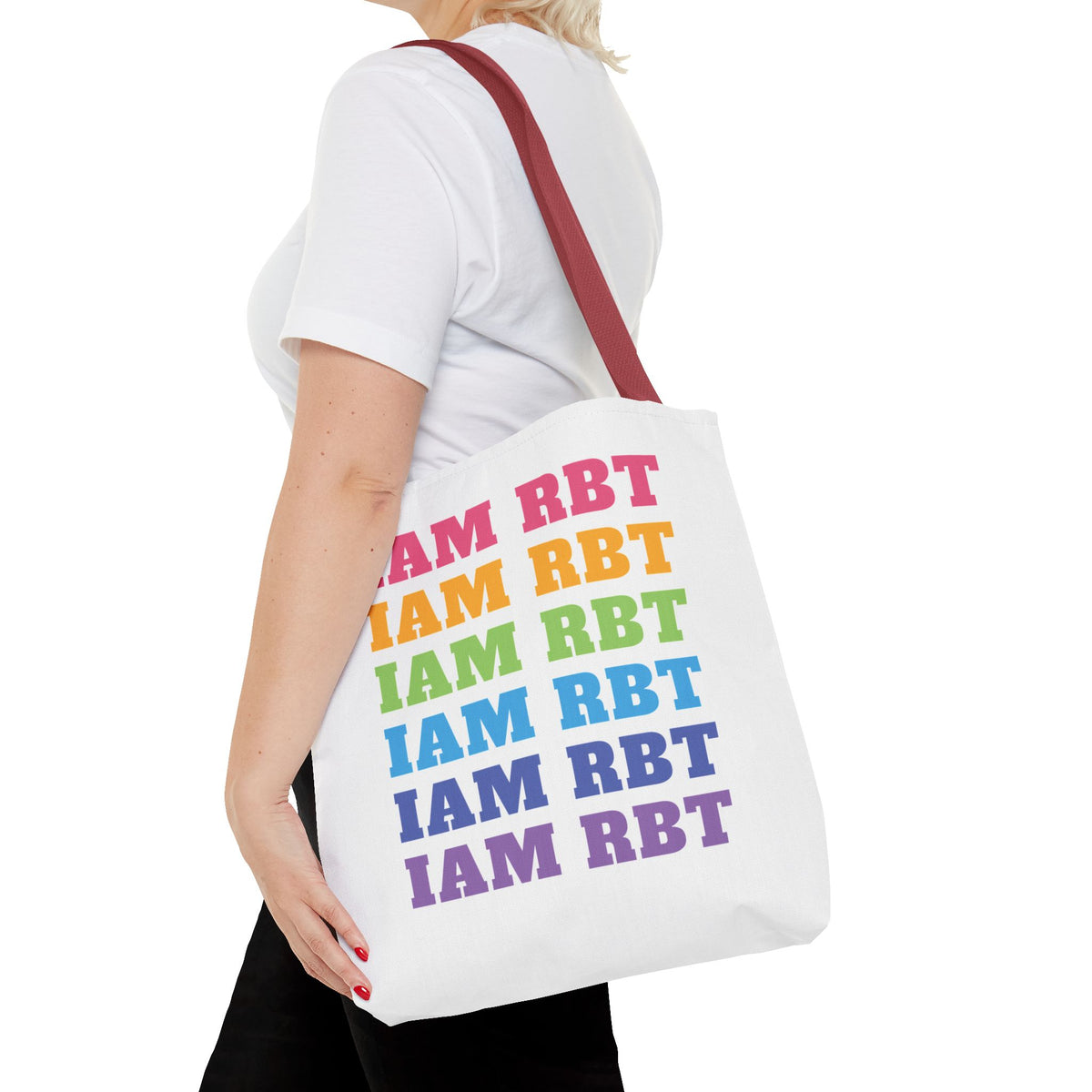 Colorful 'I AM RBT' Tote Bag - Fun & Versatile Accessory for Everyday Use
