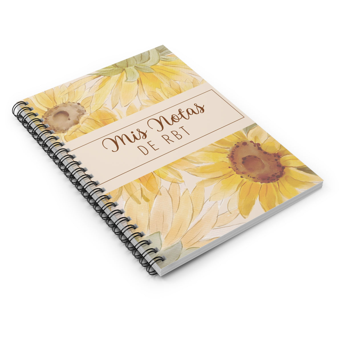 Sunflower Spiral Notebook - Mis Notas de RBT - Spanish edition