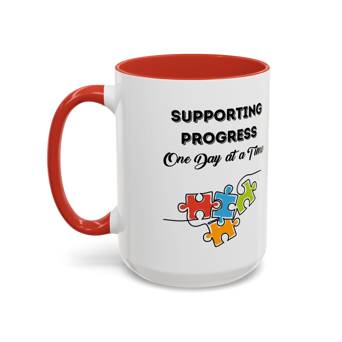 Supporting Progress One Day at a Time mug - Coffee mug for parents of children with autism- 11oz & 15oz