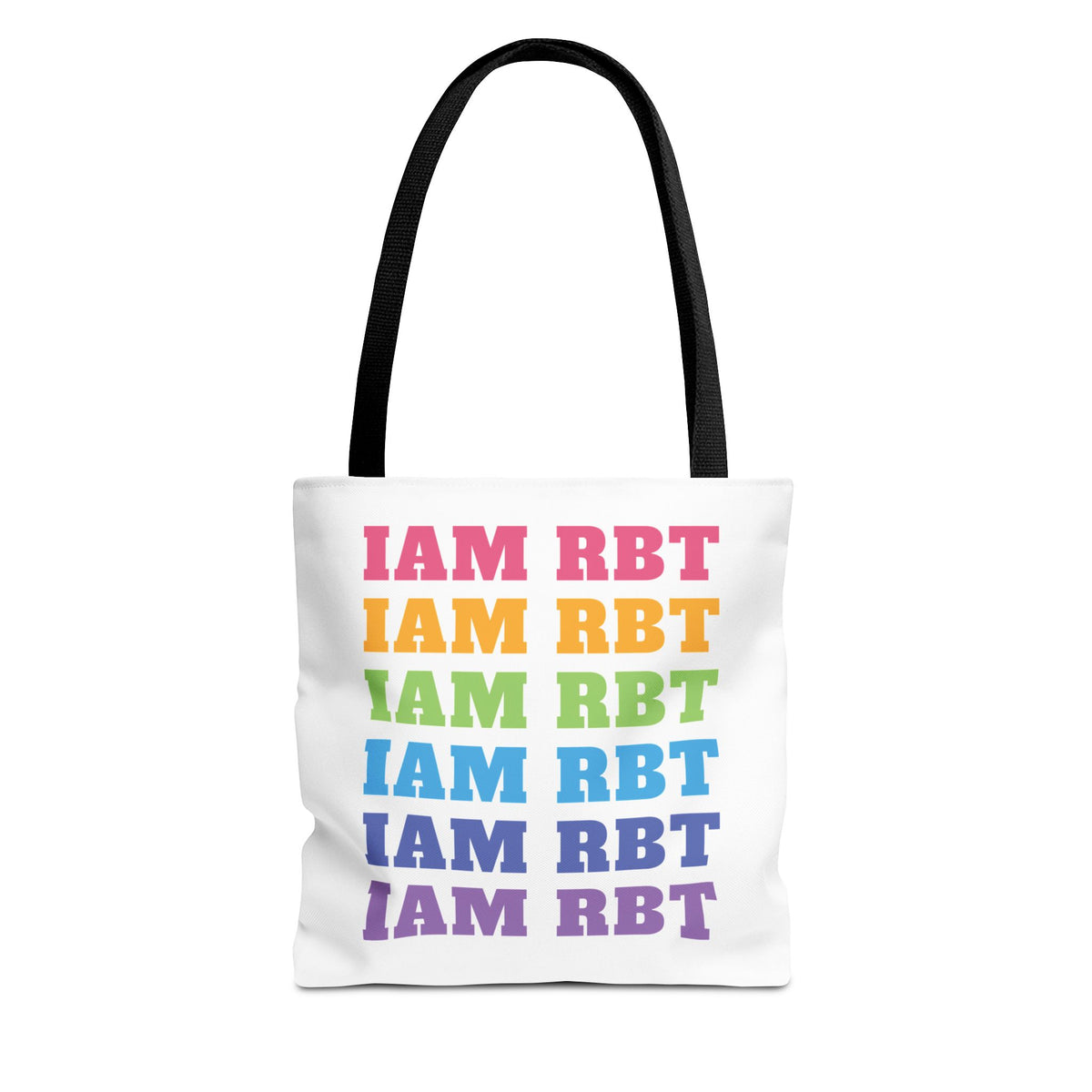 Colorful 'I AM RBT' Tote Bag - Fun & Versatile Accessory for Everyday Use