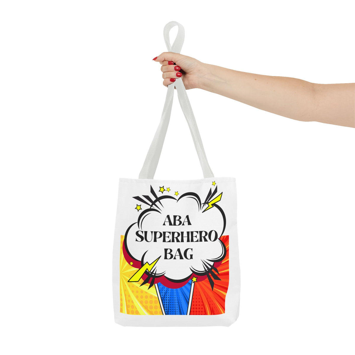 Superhero Tote Bag - Perfect Gift for ABA therapists- Print in both sides