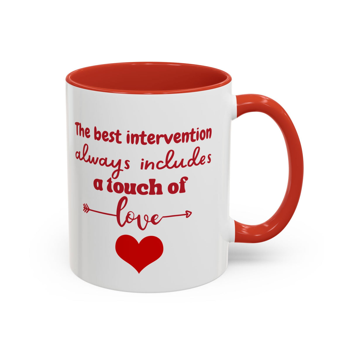 Touch of Love Coffee Mug - Inspirational Heart Mug for Espresso Lovers