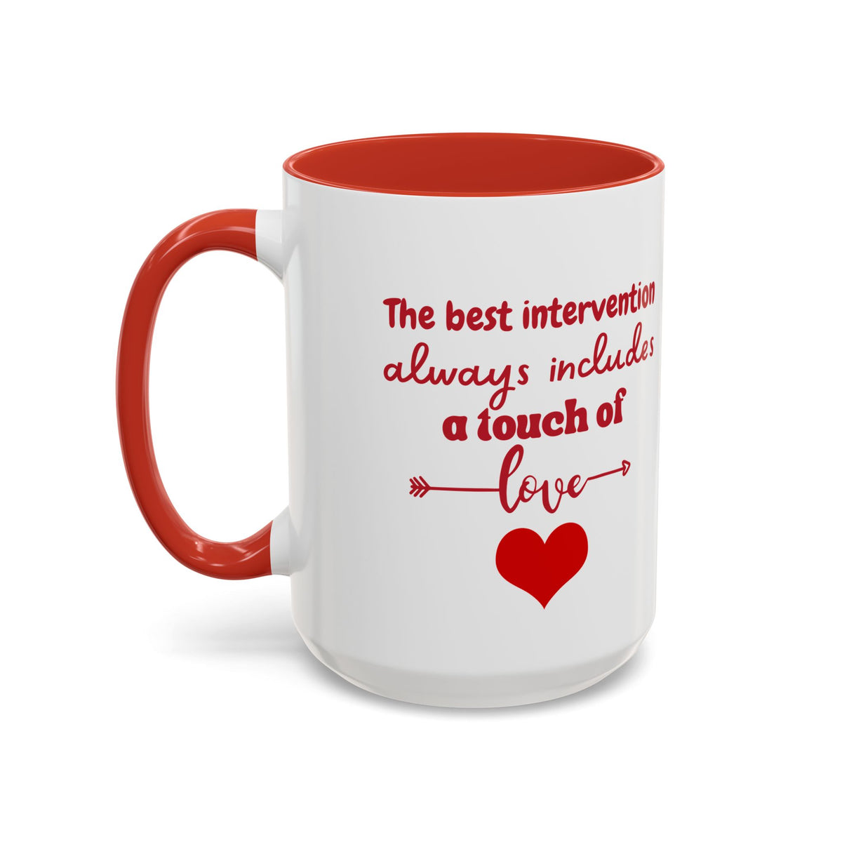 Touch of Love Coffee Mug - Inspirational Heart Mug for Espresso Lovers
