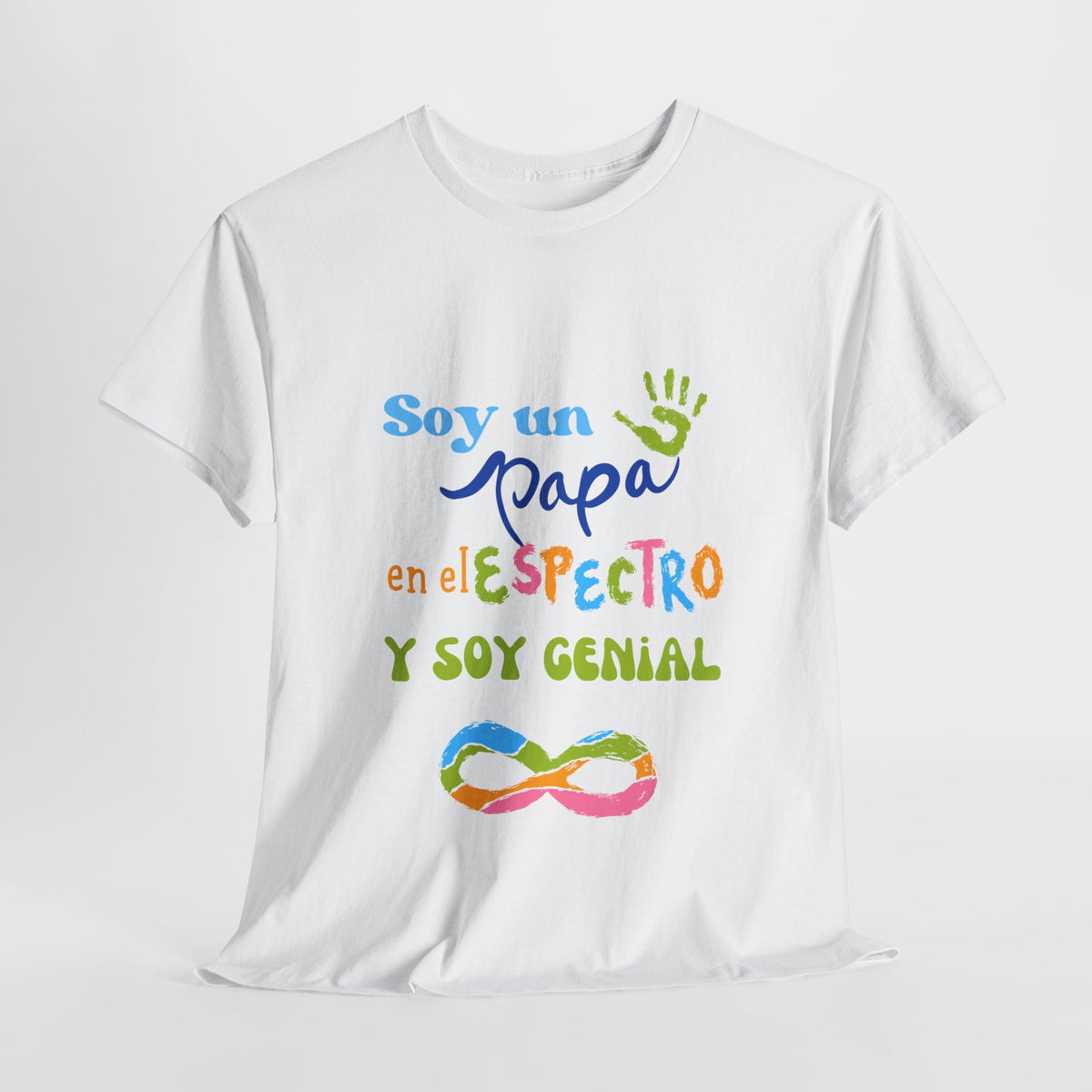 T-shirt "Soy Un Papá en el Espectro y Soy Genial-Unisex Heavy Cotton Tee (Spanish Edition)