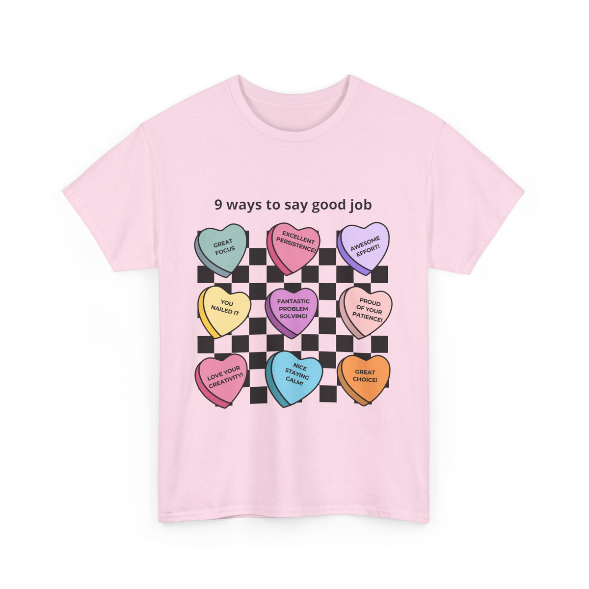 Motivational Unisex Heavy Cotton Tee - 9 Ways to Say Good Job Design