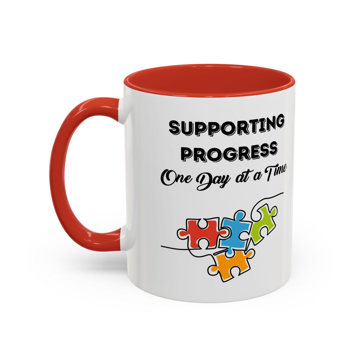 Supporting Progress One Day at a Time mug - Coffee mug for parents of children with autism- 11oz & 15oz