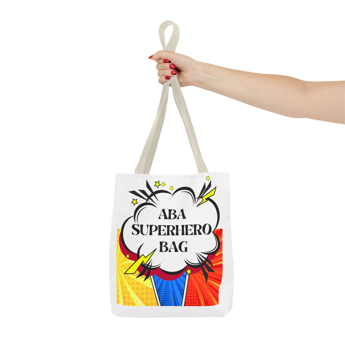 Superhero Tote Bag - Perfect Gift for ABA therapists- Print in both sides