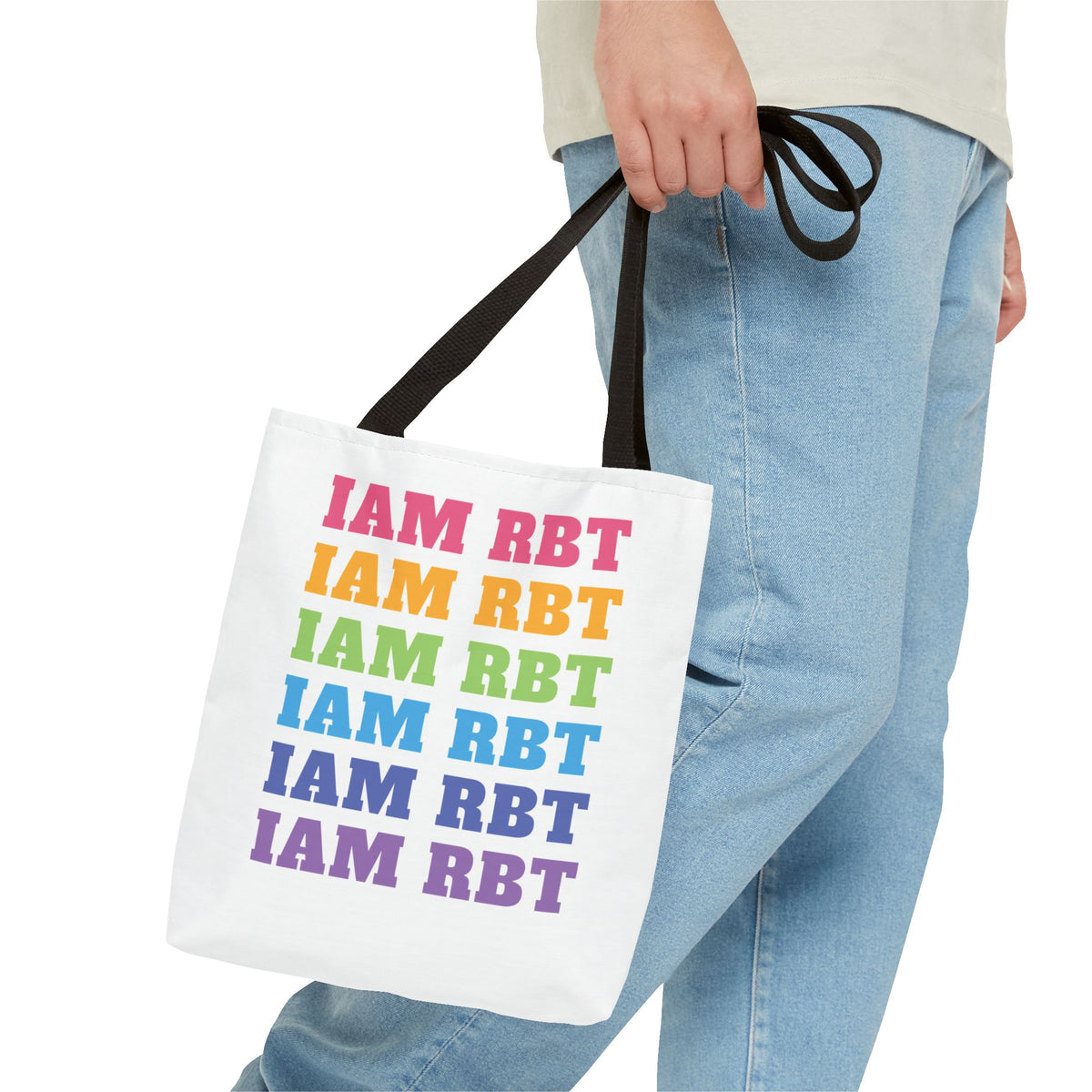 Colorful 'I AM RBT' Tote Bag - Fun & Versatile Accessory for Everyday Use