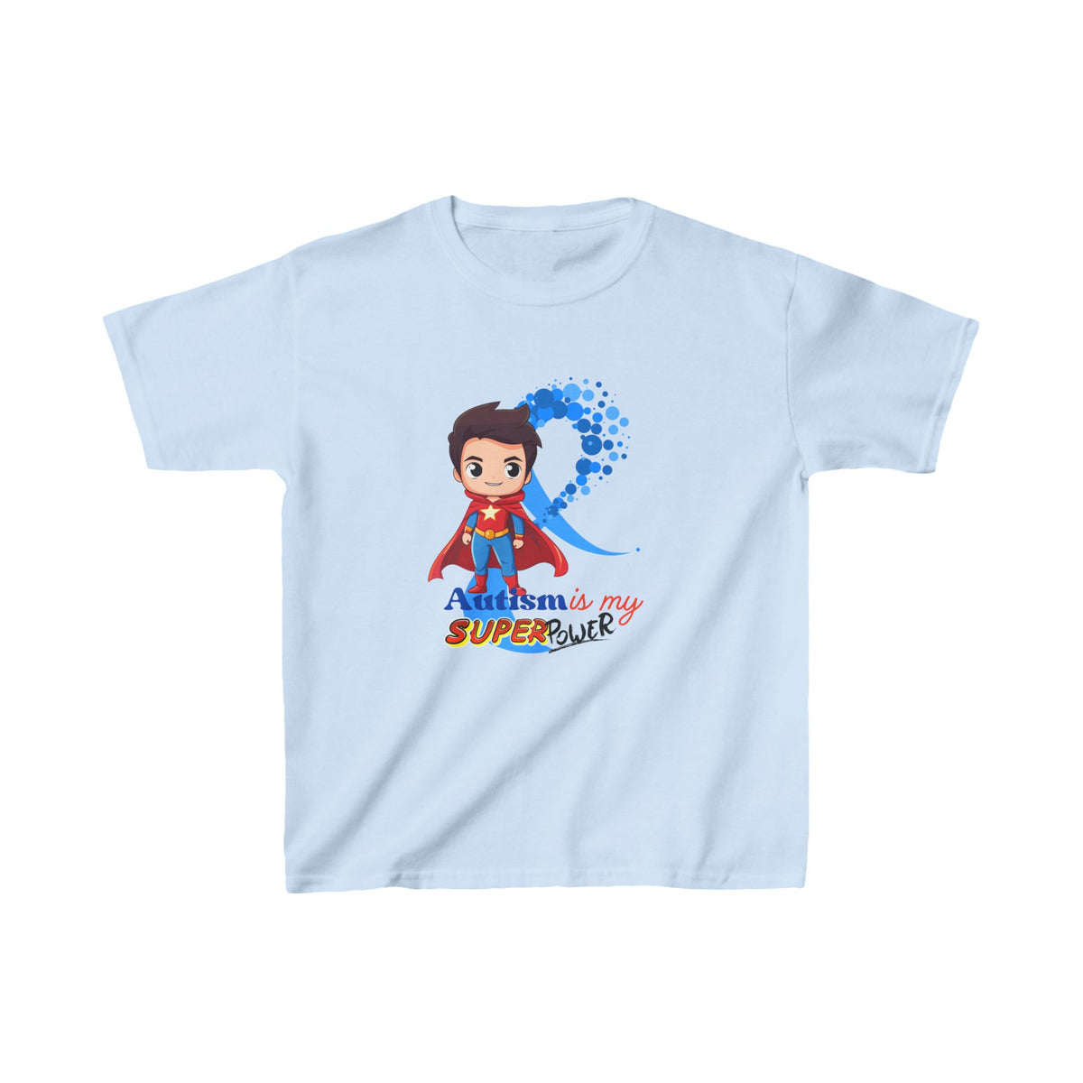 Kids Superpower Tee - 'Autism is my SUPERPOWER' - Supportive Cotton T-Shirt for Children