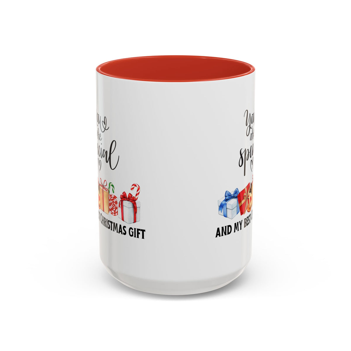 Two-toned Holiday Accent Coffee Mug - 'You Are Special' and my best Gift for Christmas - 11oz & 15oz