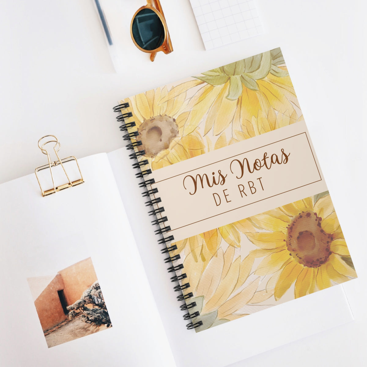 Sunflower Spiral Notebook - Mis Notas de RBT - Spanish edition