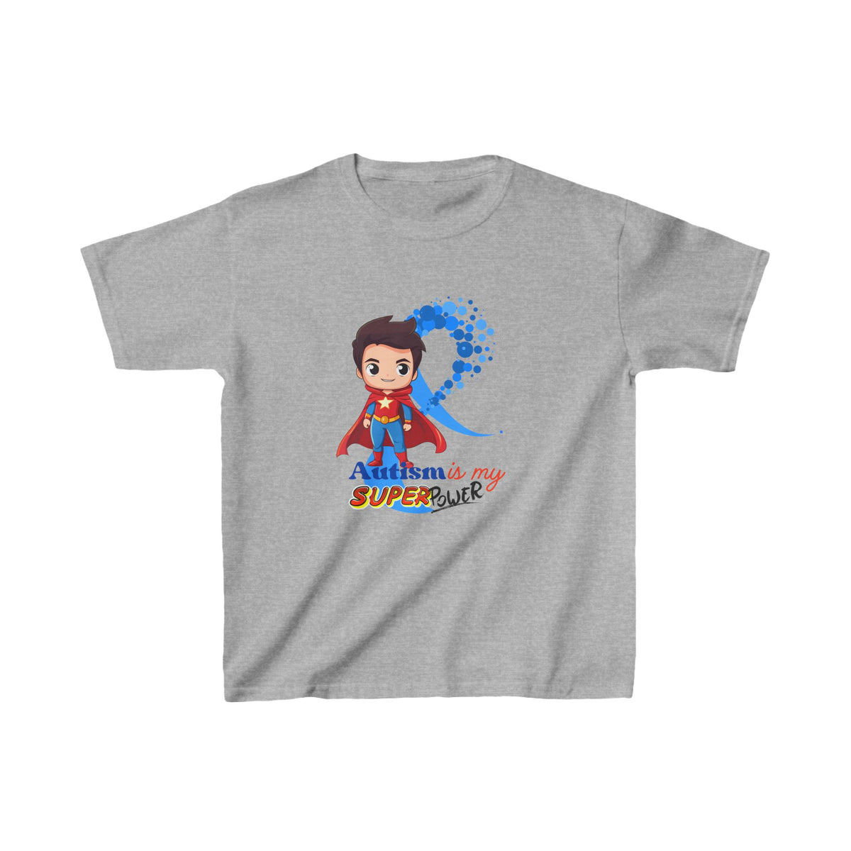 Kids Superpower Tee - 'Autism is my SUPERPOWER' - Supportive Cotton T-Shirt for Children