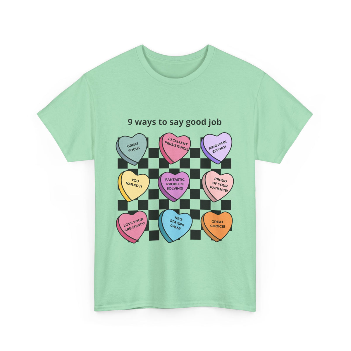 Motivational Unisex Heavy Cotton Tee - 9 Ways to Say Good Job Design
