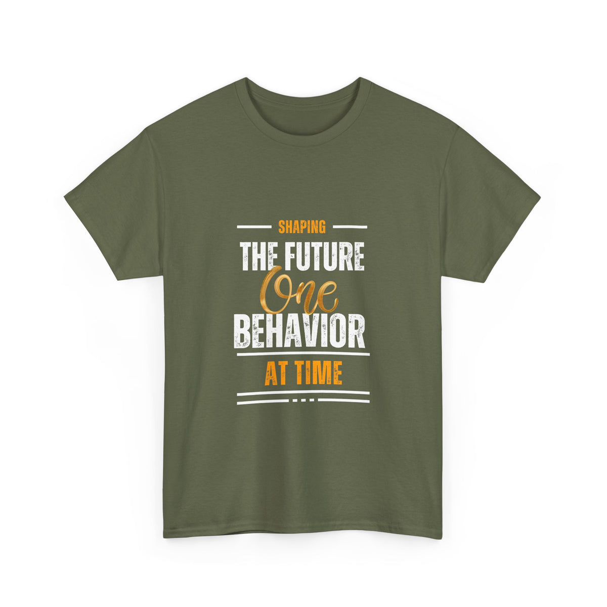 Inspirational Unisex Heavy Cotton Tee - 'Shaping The Future One Behavior At A Time'