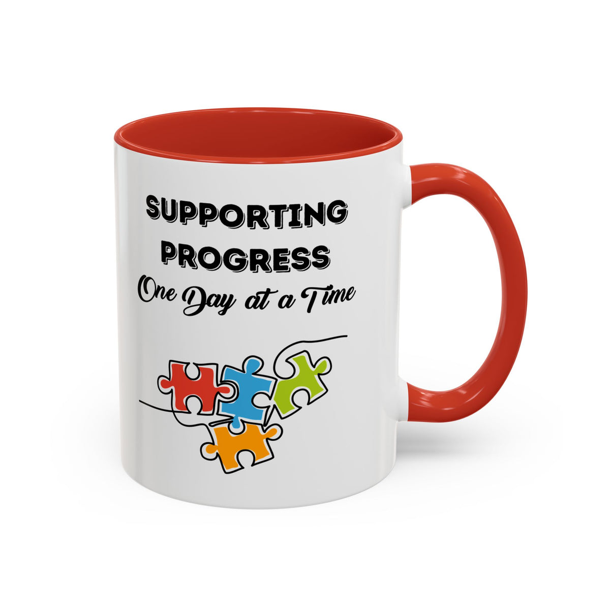 Supporting Progress One Day at a Time mug - Coffee mug for parents of children with autism- 11oz & 15oz