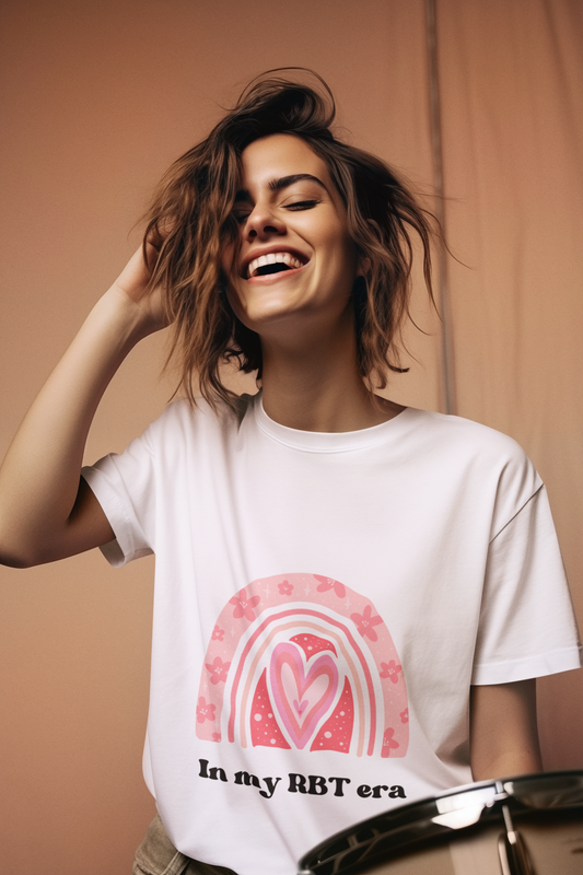 Unisex Heavy Cotton Tee - 'In My RBT Era' Floral Design for Trendy Fashion Lovers