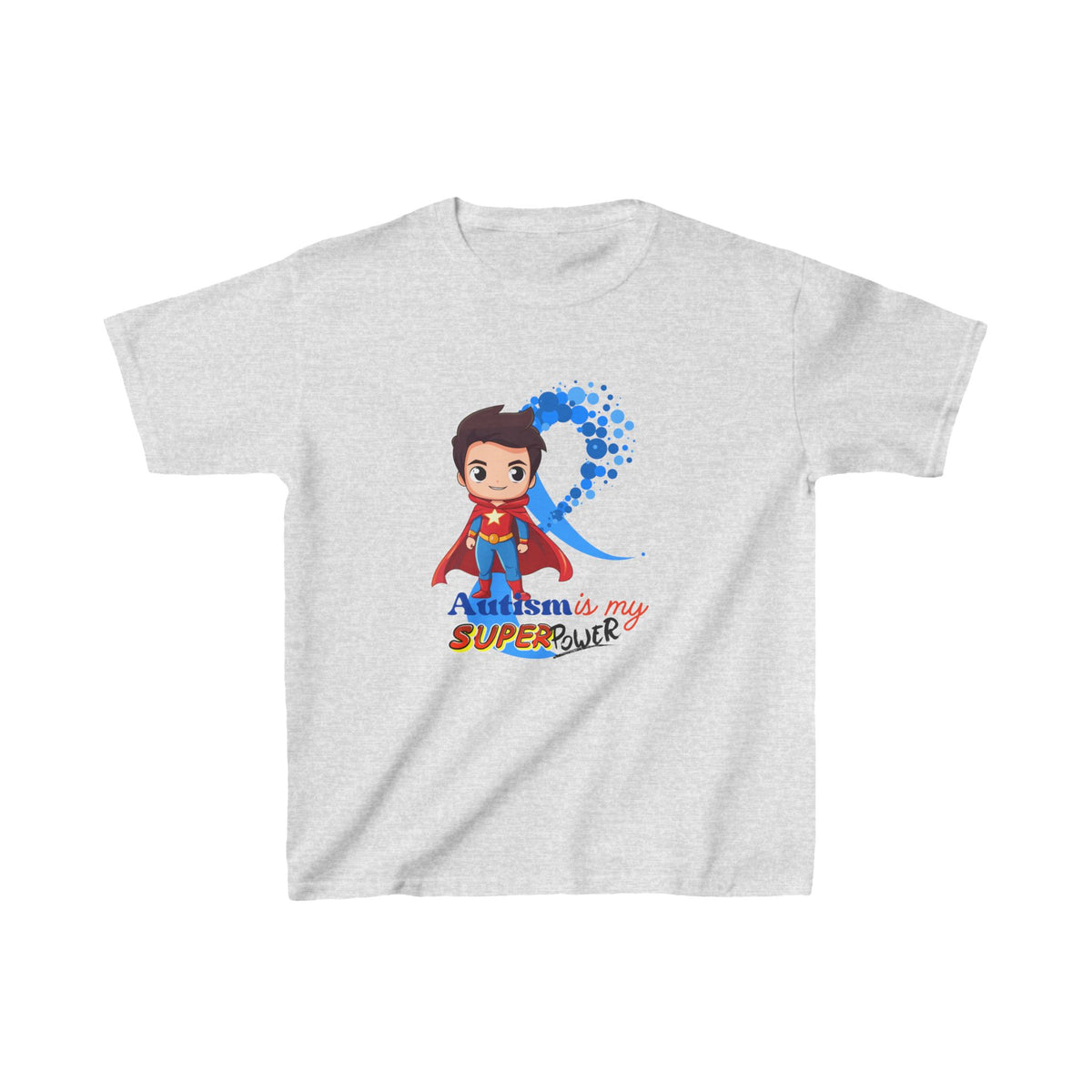 Kids Superpower Tee - 'Autism is my SUPERPOWER' - Supportive Cotton T-Shirt for Children