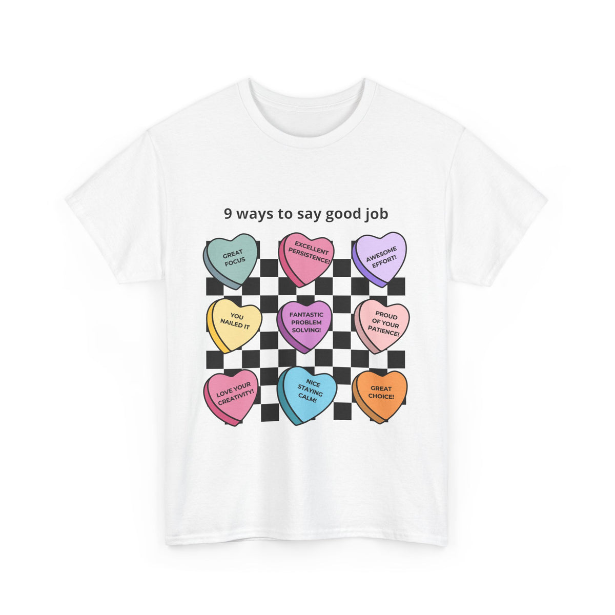 Motivational Unisex Heavy Cotton Tee - 9 Ways to Say Good Job Design