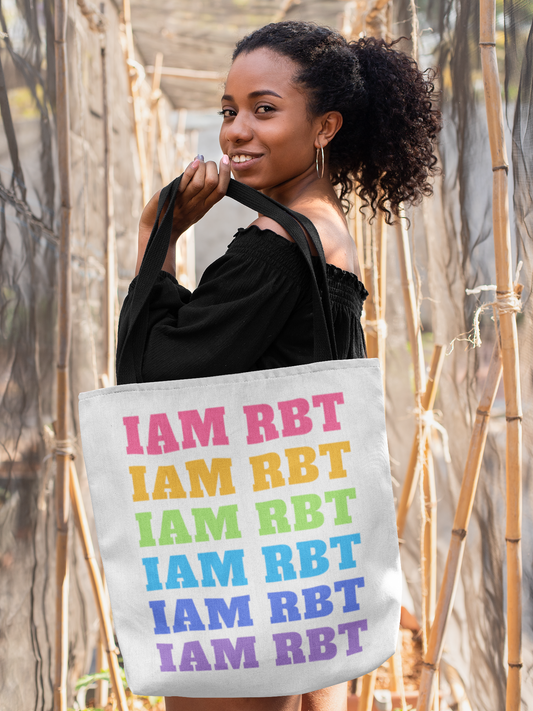 Colorful 'I AM RBT' Tote Bag - Fun & Versatile Accessory for Everyday Use