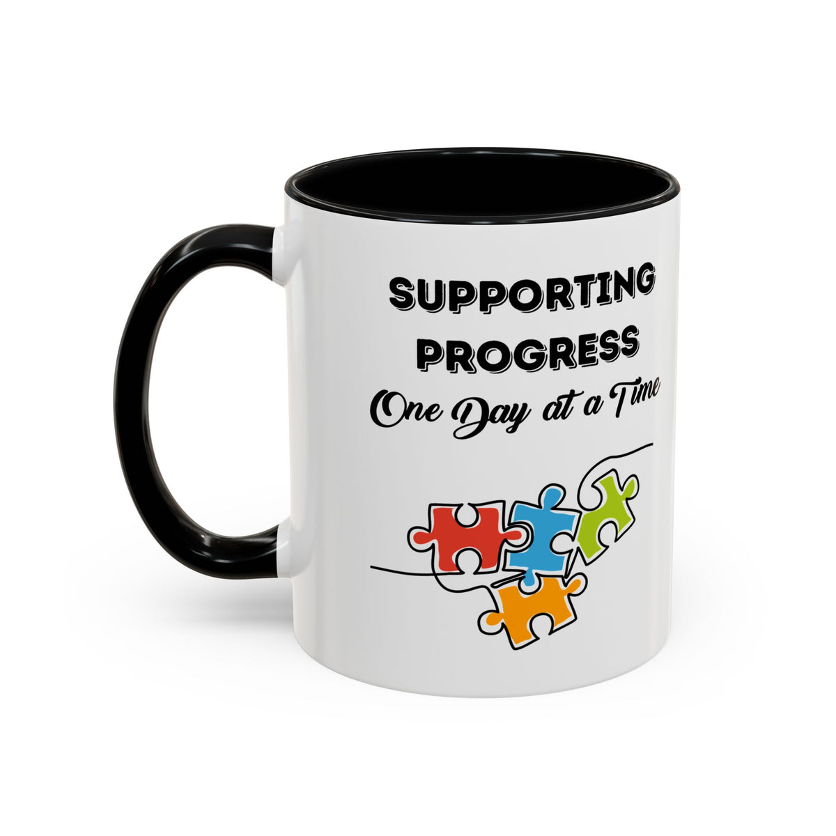 Supporting Progress One Day at a Time mug - Coffee mug for parents of children with autism- 11oz & 15oz