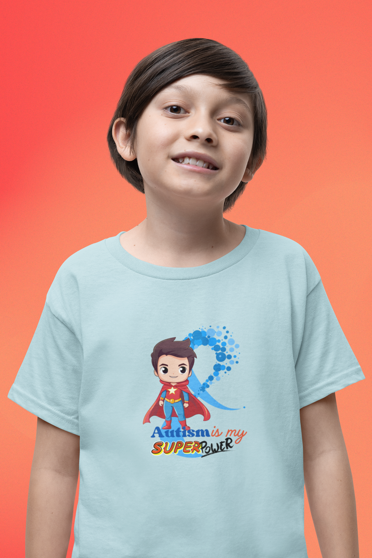 Kids Superpower Tee - 'Autism is my SUPERPOWER' - Supportive Cotton T-Shirt for Children
