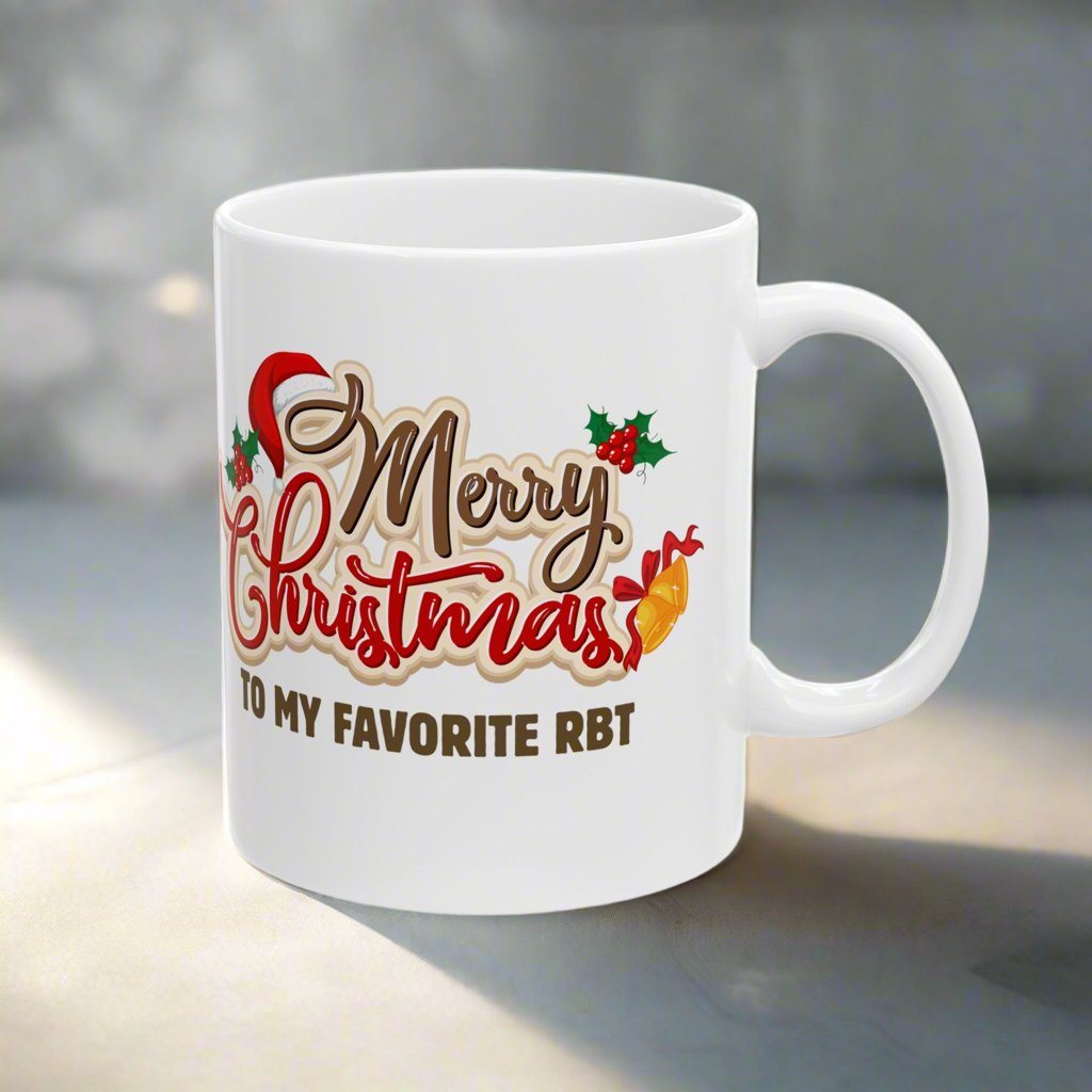 Merry Christmas Ceramic Mug - Perfect Holiday Gift for RBTs - 11oz & 15oz