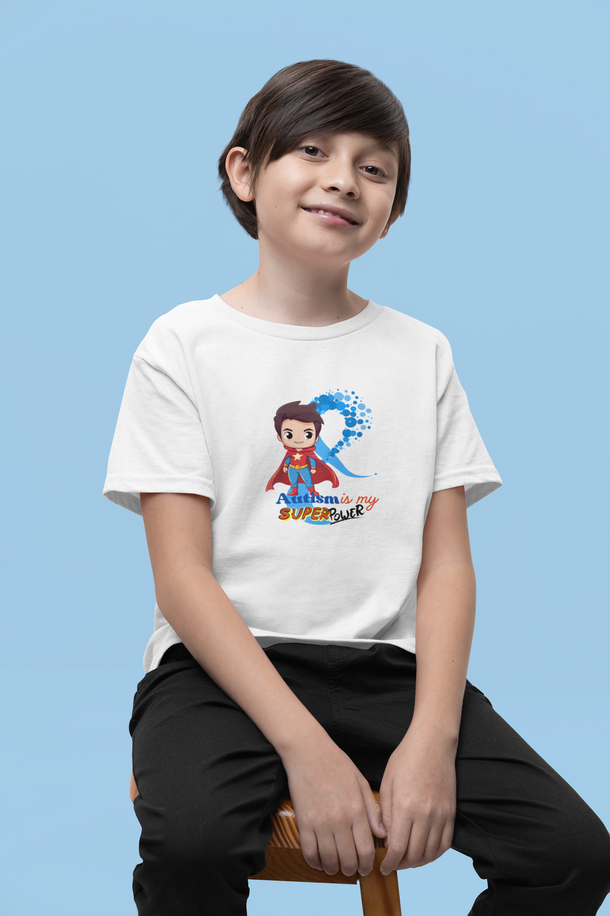 Kids Superpower Tee - 'Autism is my SUPERPOWER' - Supportive Cotton T-Shirt for Children