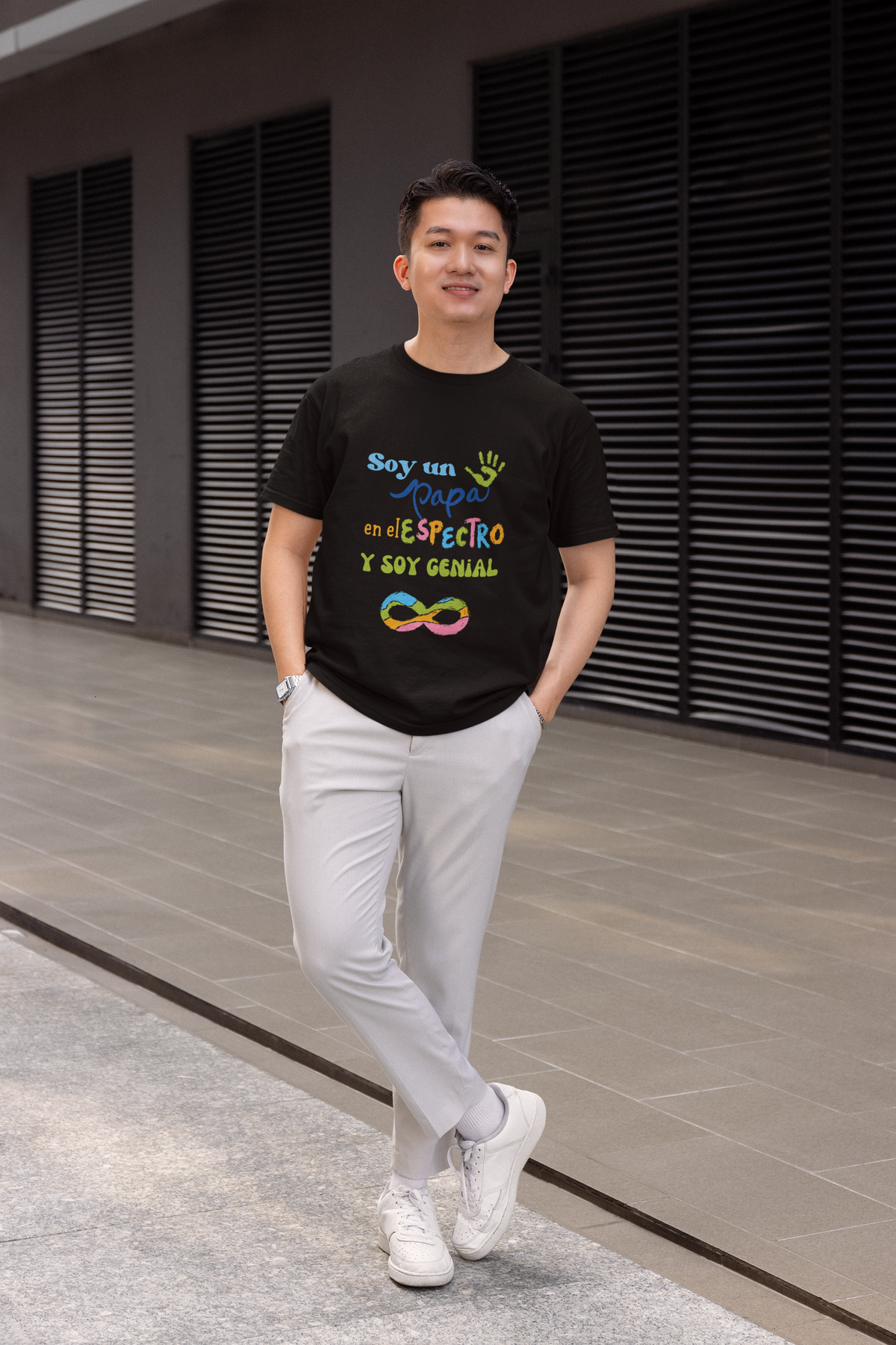 T-shirt "Soy Un Papá en el Espectro y Soy Genial-Unisex Heavy Cotton Tee (Spanish Edition)
