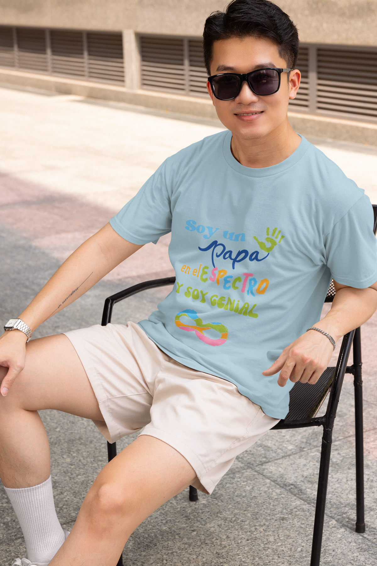 T-shirt "Soy Un Papá en el Espectro y Soy Genial-Unisex Heavy Cotton Tee (Spanish Edition)