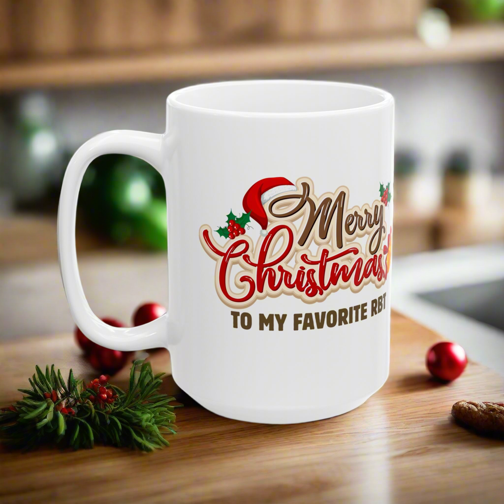 Merry Christmas Ceramic Mug - Perfect Holiday Gift for RBTs - 11oz & 15oz