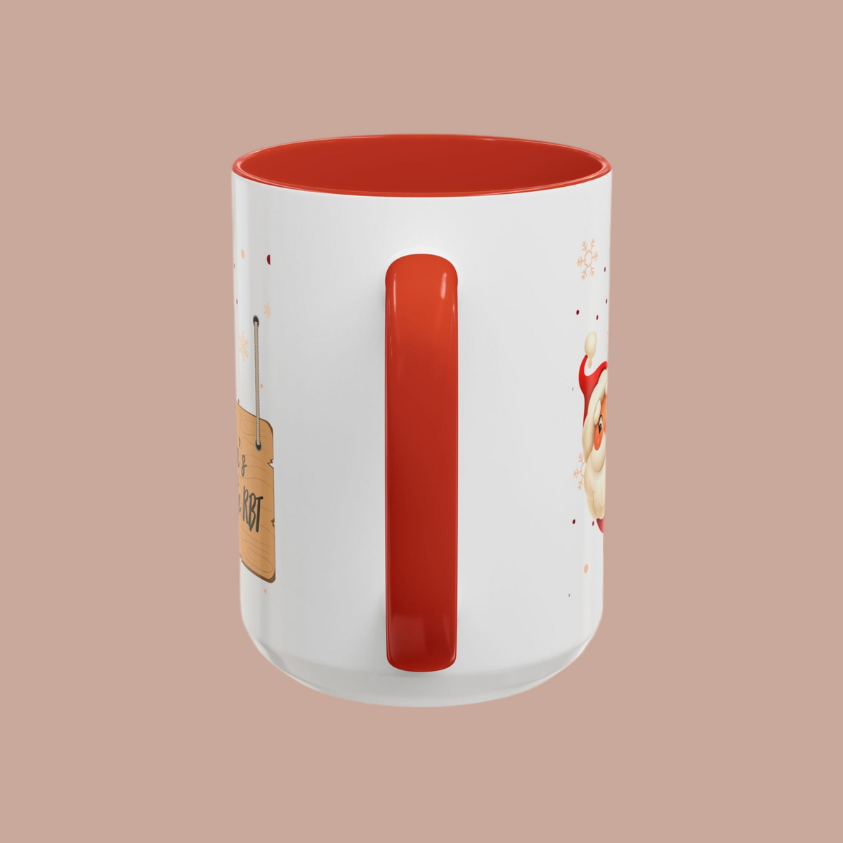 Two-Toned Christmas Mug. “Santa's Favorite RBT Coffee Mug - Holiday Accent Mug - 11oz & 15oz