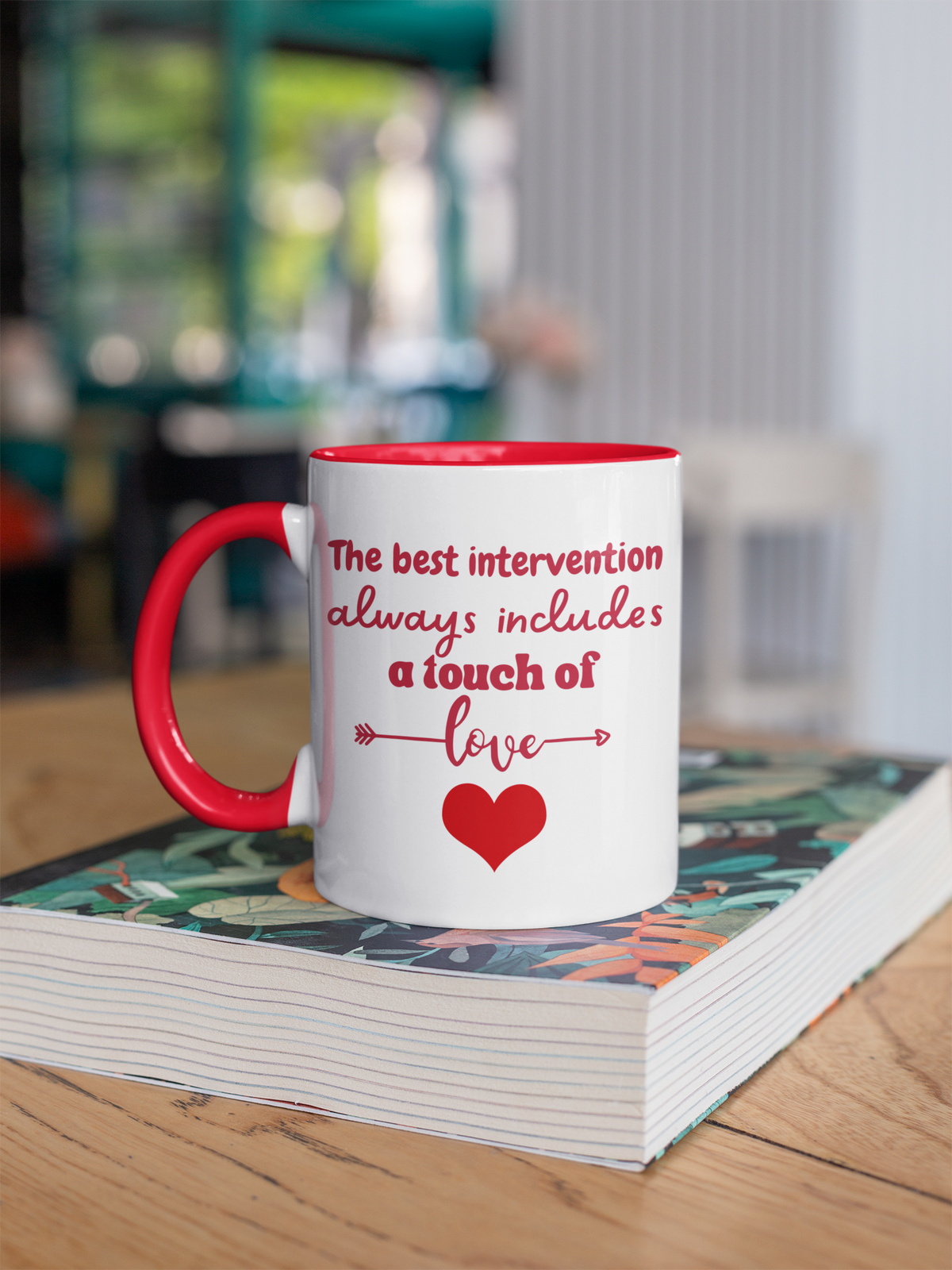 Touch of Love Coffee Mug - Inspirational Heart Mug for Espresso Lovers