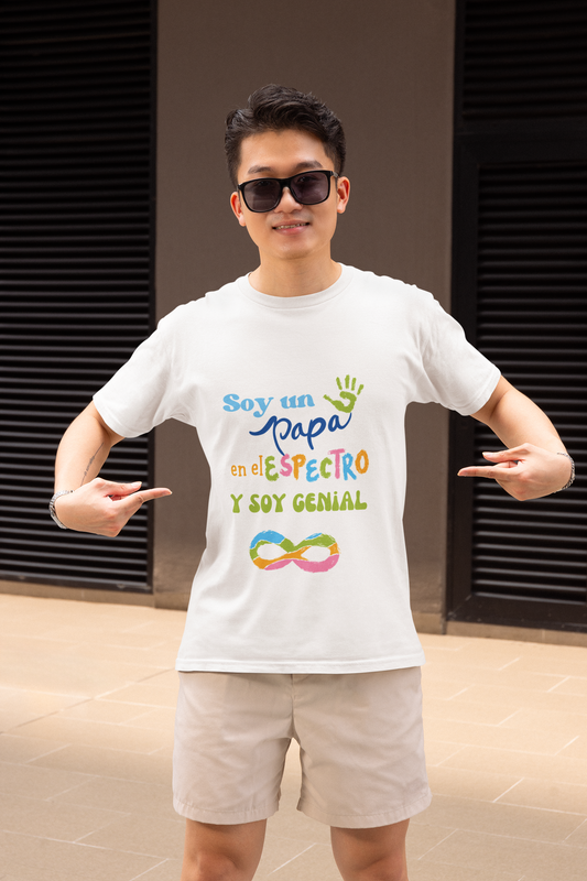 T-shirt "Soy Un Papá en el Espectro y Soy Genial-Unisex Heavy Cotton Tee (Spanish Edition)
